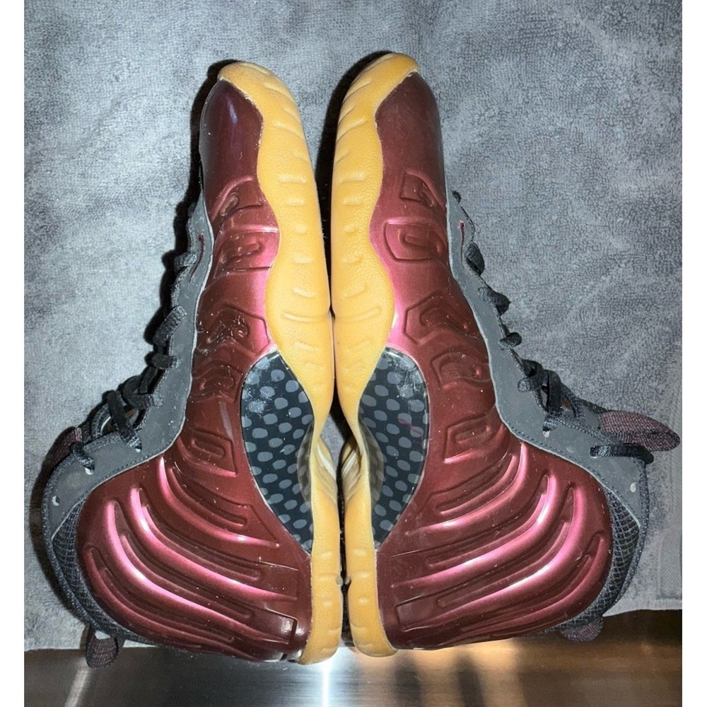 Nike Air Foamposite Little Posite 1 GS Sneaker Maroon Black 644791-600 Size 6.5Y - Picture 6 of 8